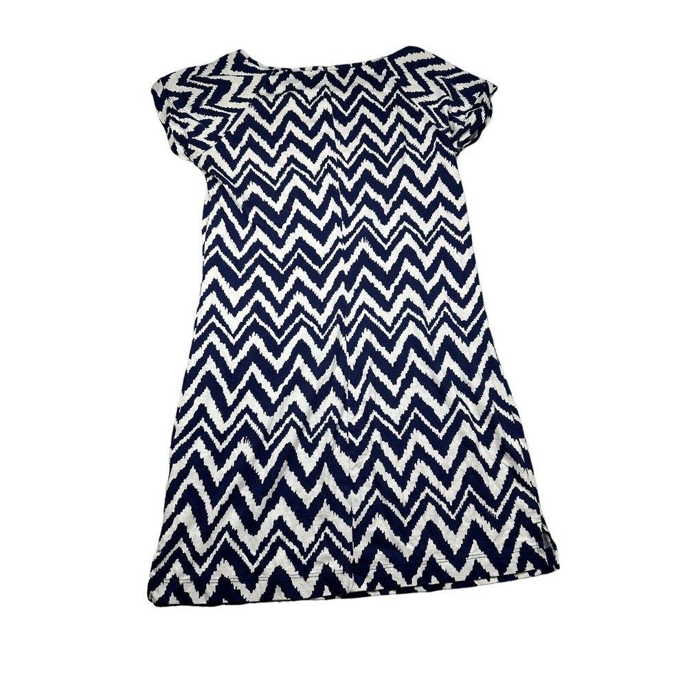 Lilly Pulitzer Womens Cotton T Shirt Dress Size Small Blue White Pullover